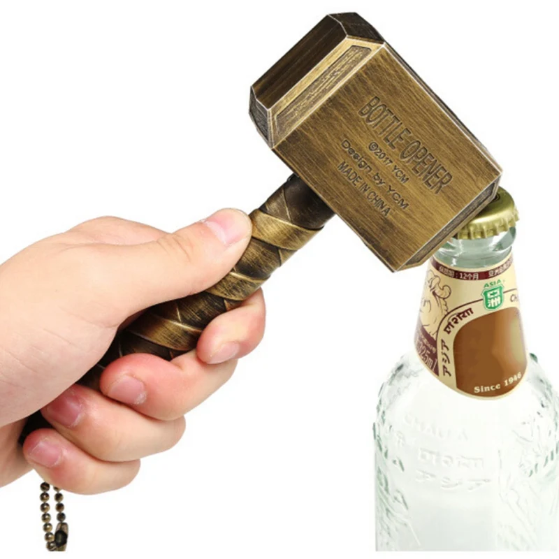 Дропшиппинг открывалка для пивных бутылок Thor's Hammer Shaped открывалка для бутылок Сода открывалка для бутылок кухонный домашний бар подарки металлический