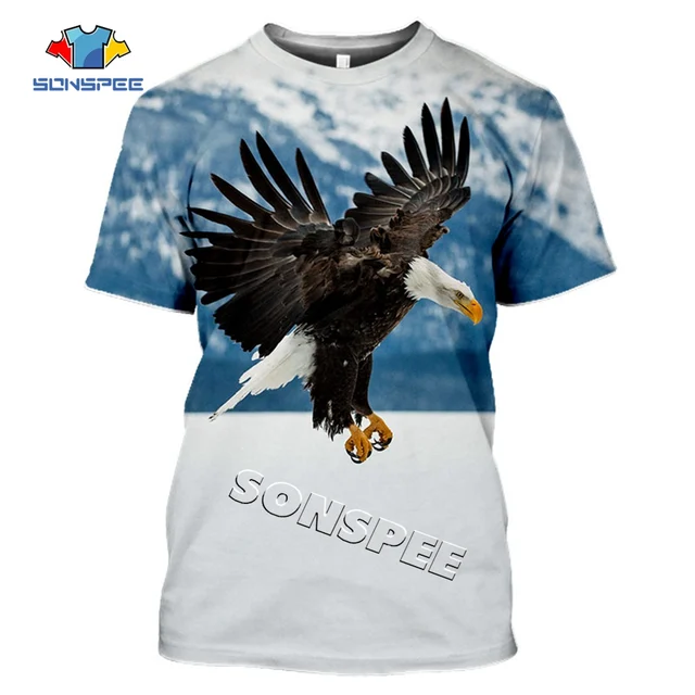 SONSPEE Fashion Streetwear Falcon Clothing Animal Eagle 3D Print T-shirt Summer Casual Men Hawk T Shirts Women Short Sleeve Tops 10336