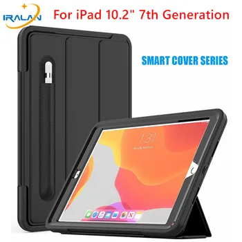 

Shochproof Heavy Armor Silicon+Hard PC Tablet Cover for iPad 10.2 7th Gen 2019 10.2 inch A2197 A2198 A2200 Smart case Funda Capa