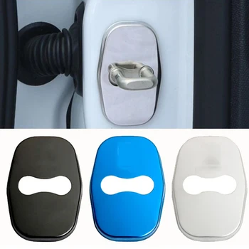 

Stainless Steel Car Door Lock Protection Cover Interior Accessories Car Door Lock Cover 4 Ps/set for Peugeot 207 301 308 408 508