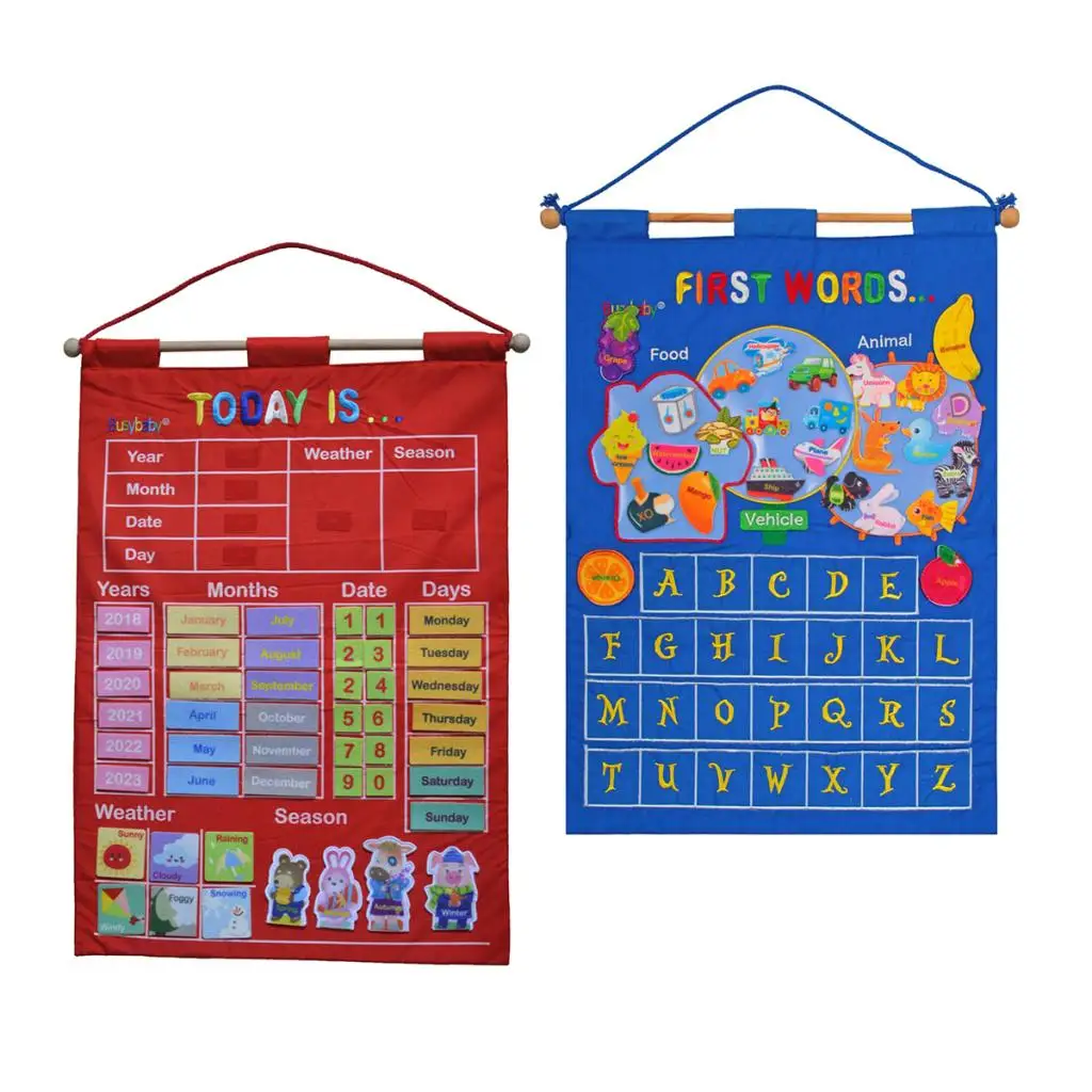 gráfico calendário de parede para auxiliares educativos para jardim de sala de aula