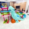 Brand New Electric Slide Railcar Track toy 3-6 years old Dinosaur climb stairs music light play interactive educational toys ► Photo 1/6