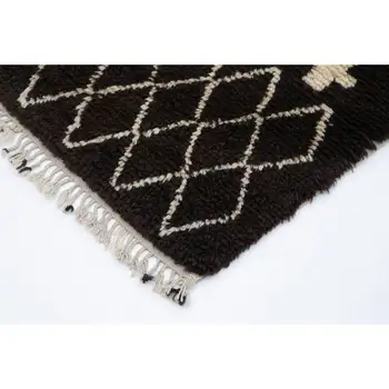 

119x246 Cm Brown Handmade Moroccan Rug-4x8 Ft
