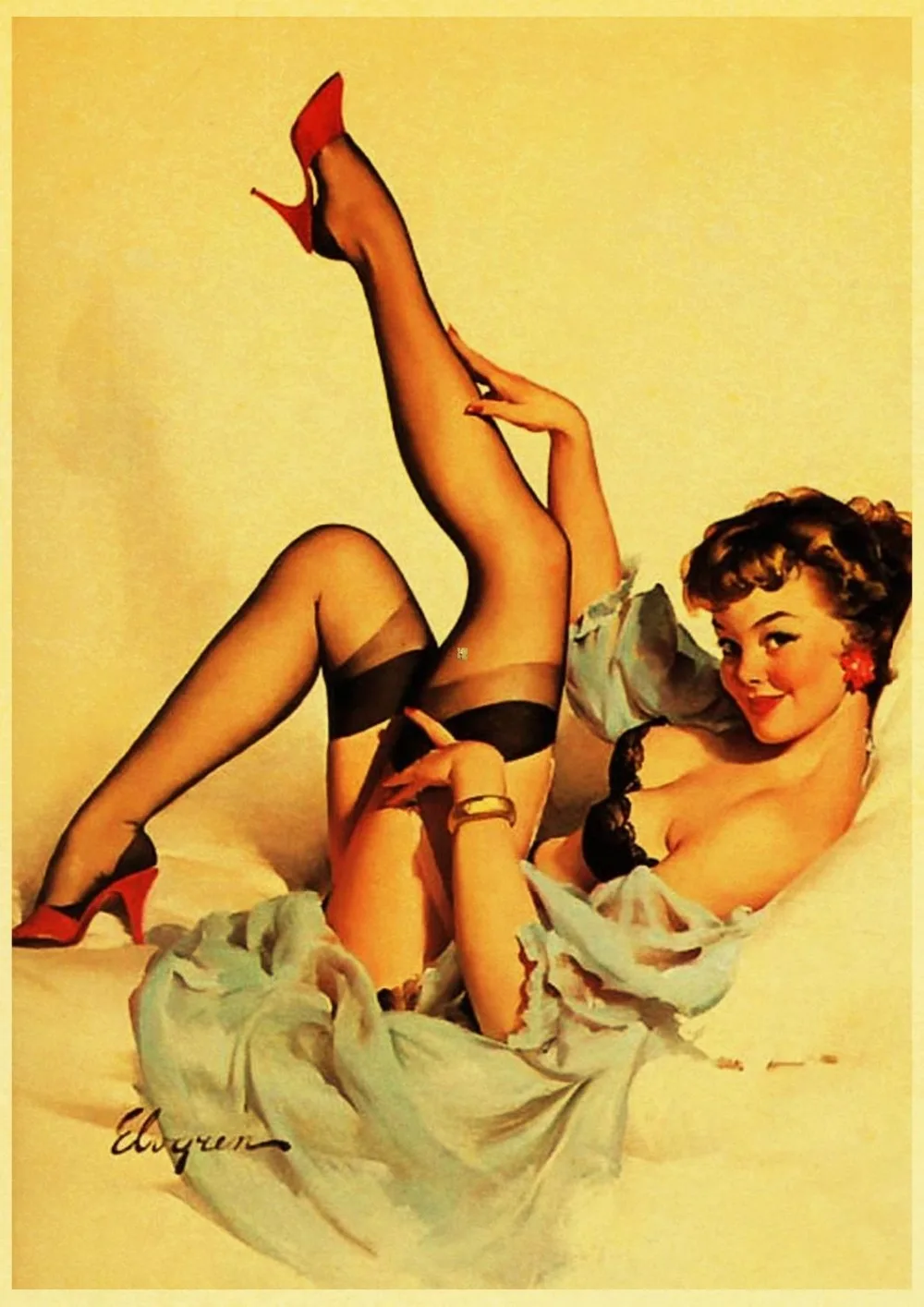 Vinatge-World-War-II-Sexy-Pin-up-Girl-Retro-Poster-Canvas-Paper-Printed-Sexy-Lady-Art(20)