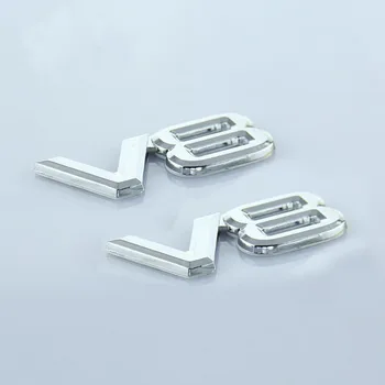 

New car- styling 3D Car Badge Decal Chrome 5.0 6.2 V8 Emblem Logo Sticker V8 Badge Free Shipping