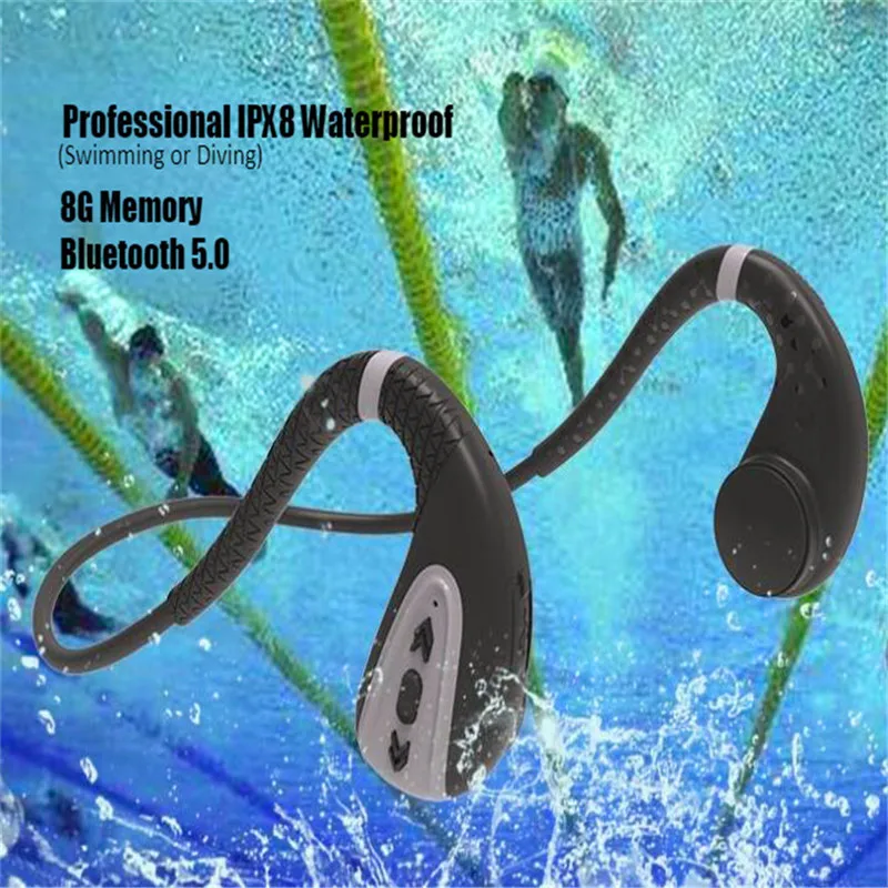 PGDM Q1 Bone Conduction Headphones BuiltIn Memory 8G IPX8 Waterproof