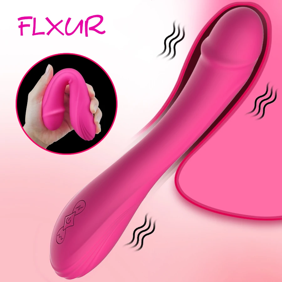 FLXUR Dildo Vibrator for Women Clit Stimulator Soft Silicone G Spot Vagina Vibrator Female Masturbator Adult Sex Toys for Woman