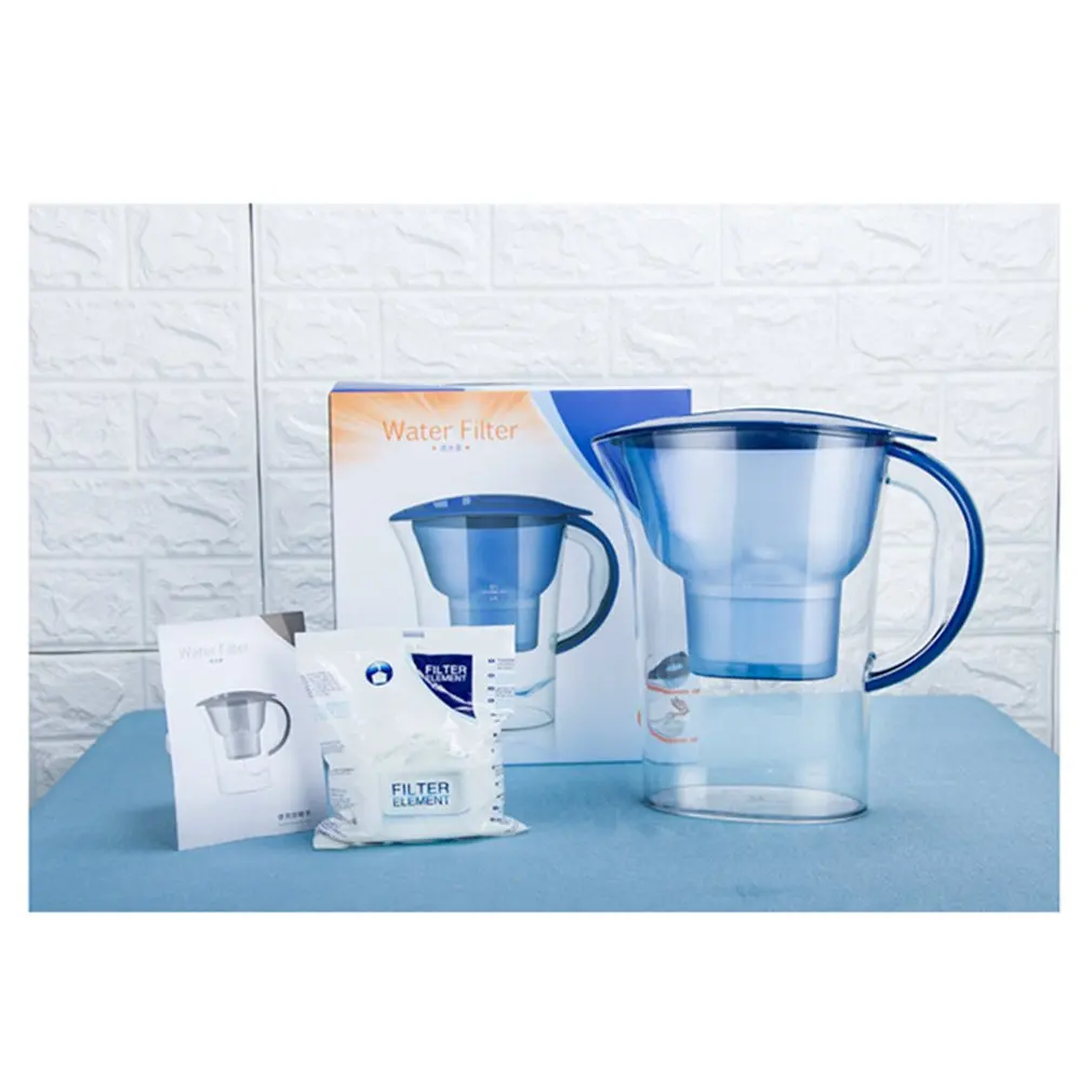 

Water Filter Jug Kettle Sterilization Multi Effect Filter With Refill Cartridge Activated Carbon Home Office Drinkware Purifier