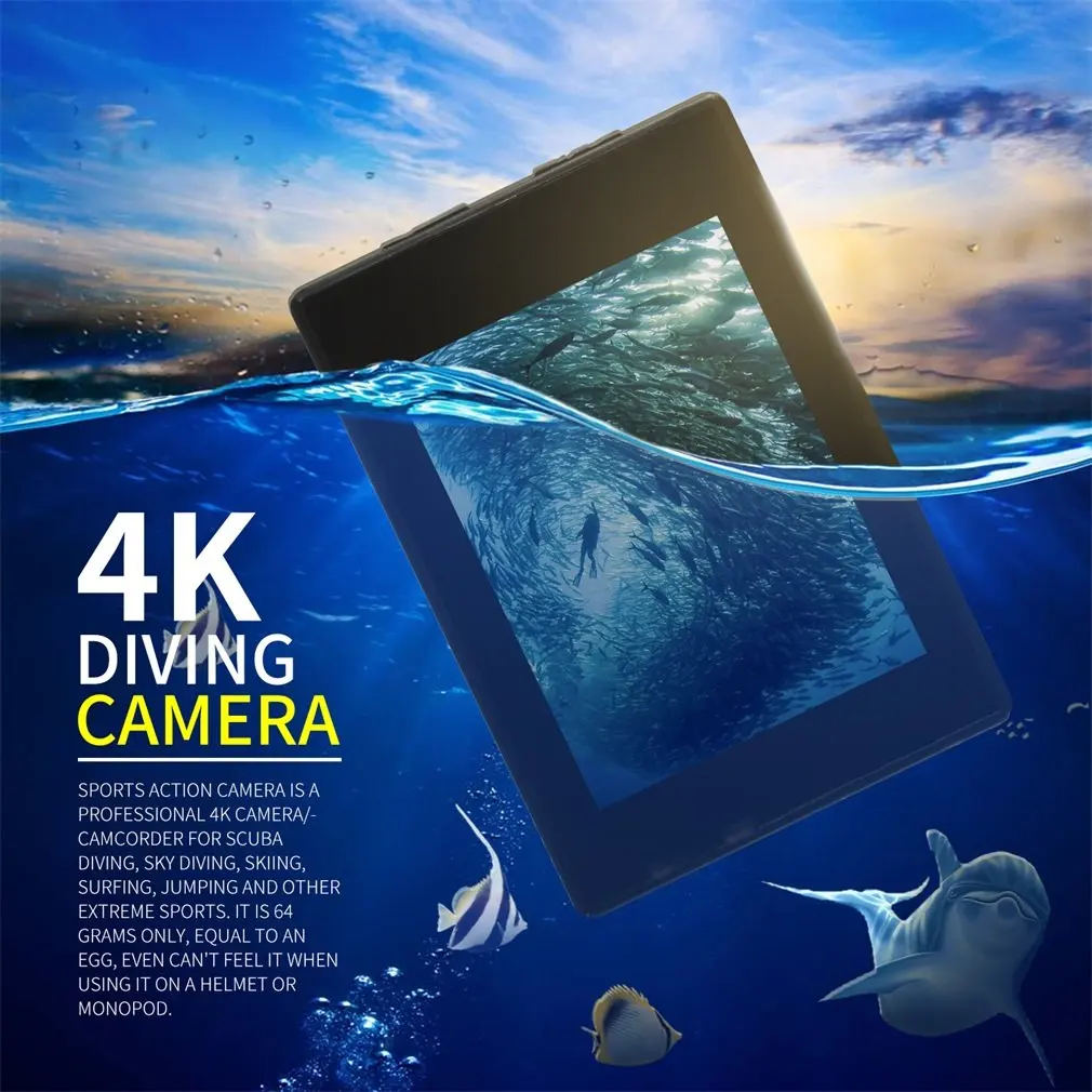 

LESHP Ultra HD 4K Sport Action Camera WIFI 1080P 16MP+ 170 Degree Angle Waterproof DV Camcorder FOR Outdoor Sports