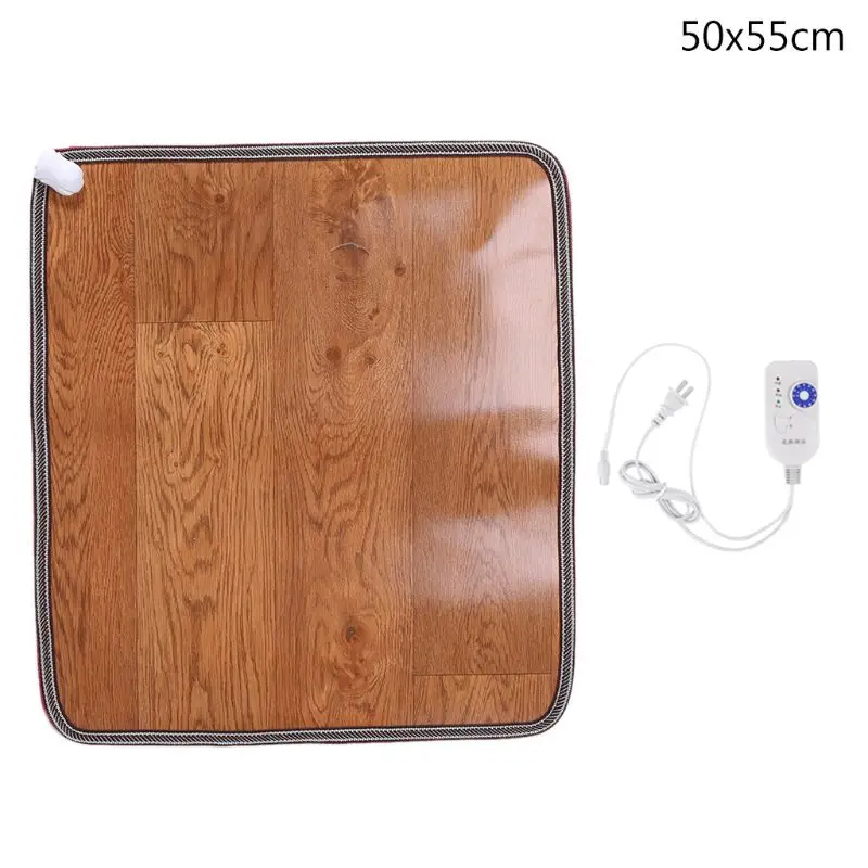 50X55 cm Зимний нагревательный коврик для ног коврик с электрическим подогревом ковер термостат домашний офис 72XF - Цвет: 50X55 cm