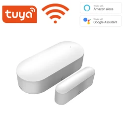 Détecteur intelligent d'ouverture/fermeture de porte, wi fi, Tuya, Compatible avec l'application Alexa Google Home Smar tLife, LOGO personnalisé gratuit 