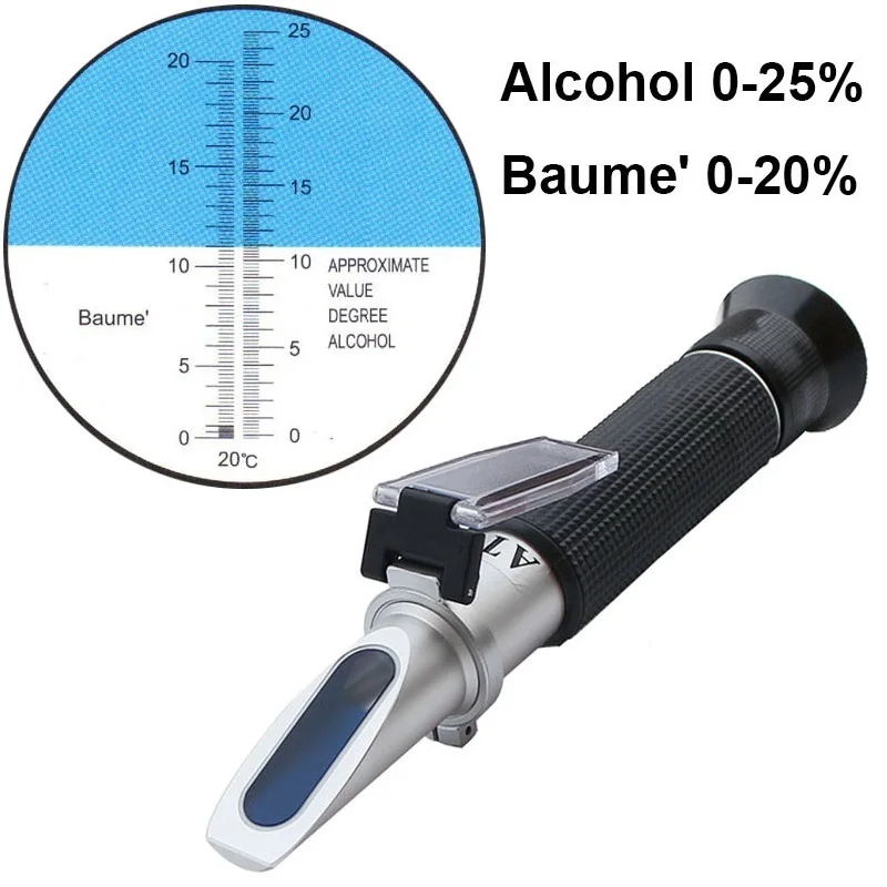 Honey Refractometer OE Wine Refractometer Brix Refractometer Fruit Wine Sugar Concentration Test Alcohol Concentration Detector