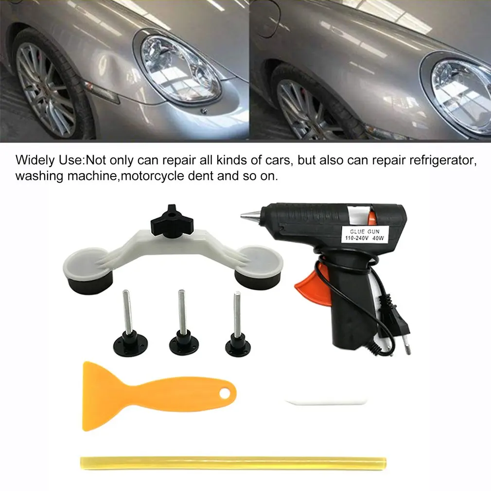 Car Dent Repair Body Damage Fix Tool Pulling Bridge Puller Dent Removal Glue Tabs Hand Repair Tools Kit Paintless Universal Car Dent Repair Body Damage Fix Tool Pulling Bridge Puller Dent Removal Glue Tabs Hand Repair Tools Kit Paintless Universal