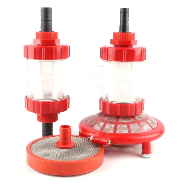 1/2 "~ 1" Dugattyúszivattyú Tömlő Csőszűrő Víz Jetter Öntöző Permetezőgép Nagynyomású Tisztítógép Szívószívószűrők