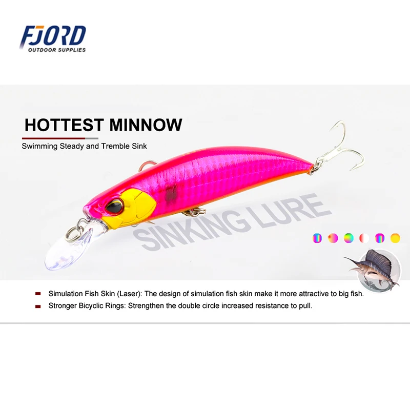 FJORD 110mm 27g 하드 낚시 미끼 미노우 크랭크 핫 모델 인공 미끼 전문 품질 낚시 태클
