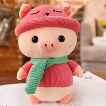 

Plush Toys Adorable Piggy Plush Doll Soft Stuffed Pig Dolls Home Decor Gift FAS6