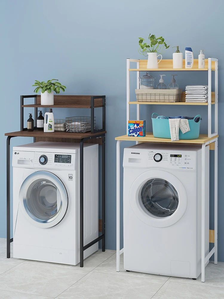 Washing Machine Shelf Floor Type Balcony Roller Above Storage Rack