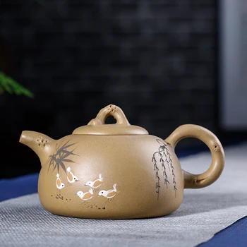 

Manual mud painting are recommended and stump pot of 310 ml yixing quality goods are recommended by hand