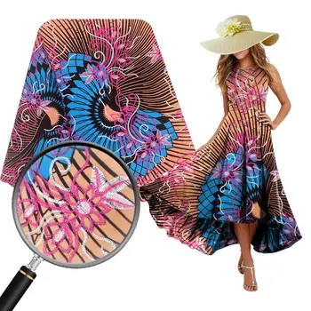 

2020 African Wax Fabrics Beautiful Embroidery Lace Border Fabric For Wedding Dress