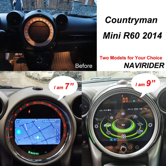 9 "רכב רדיו נגן מולטימדיה עבור BMW מיני קופר Countryman R56 R60 2014 אנדרואיד 10 GPS ניווט וידאו Recoder ראש יחידה