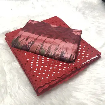 

basin riche red soft bazin riche brocade 5yard+ swiss voile lace in switzerland cotton lace fabric 2.5yards-ABS 30