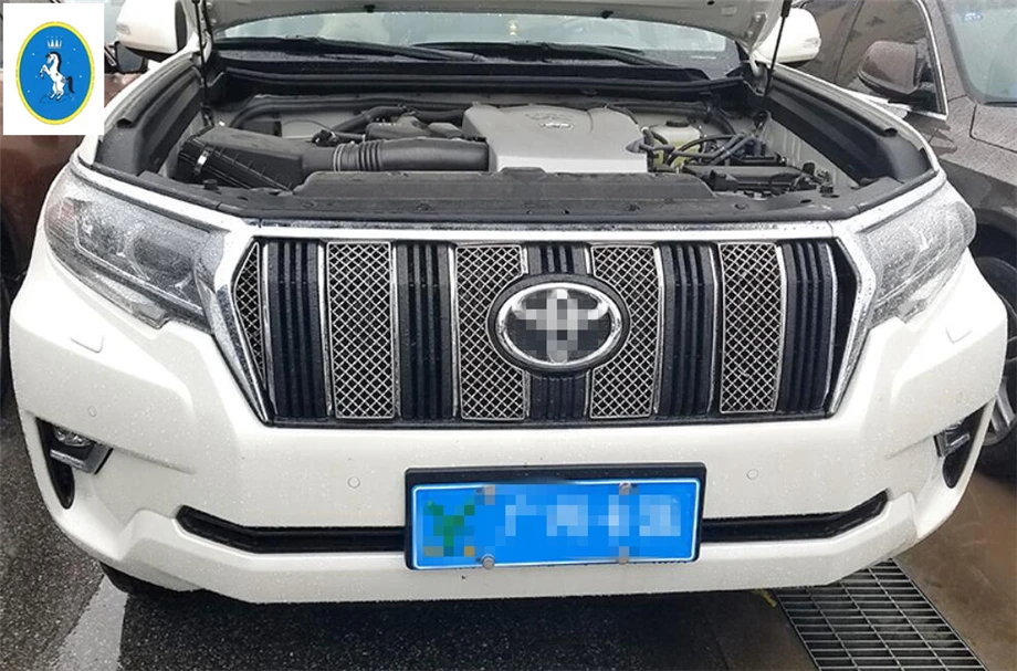 Yimaautotrims авто аксессуар Передняя решетка гриль крышка отделка Подходит для Toyota Land Cruiser Prado FJ150 /Сотовая модель