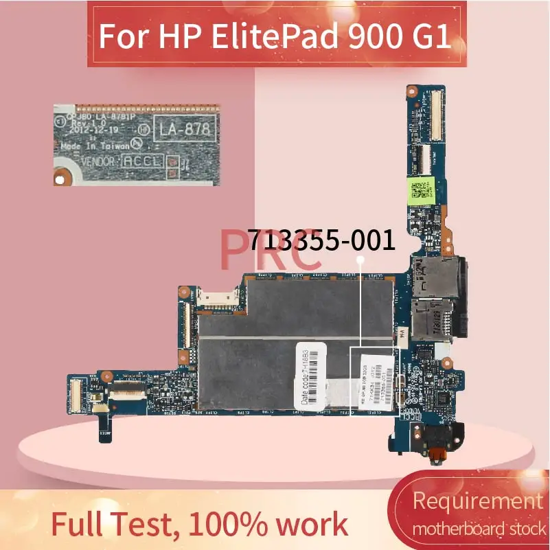 Placa Mãe para Computador Portátil Placa Principal para hp Elitepad 900 g1 Qpj80