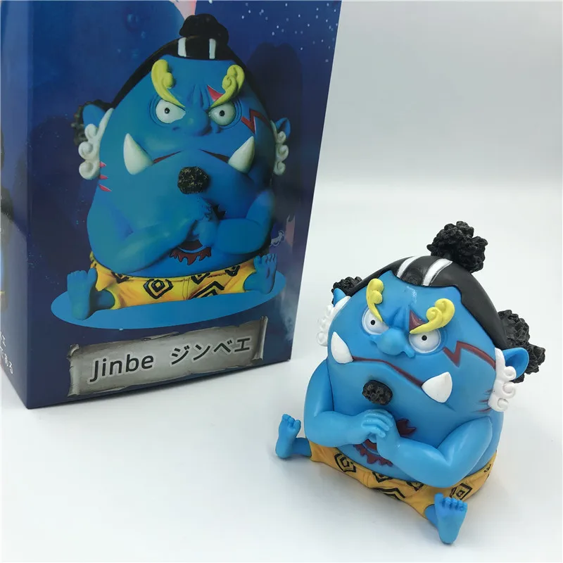 Аниме One Piece Jinbe милый держатель кулак толстый сидящий Ver. Коллекционные фигурки из