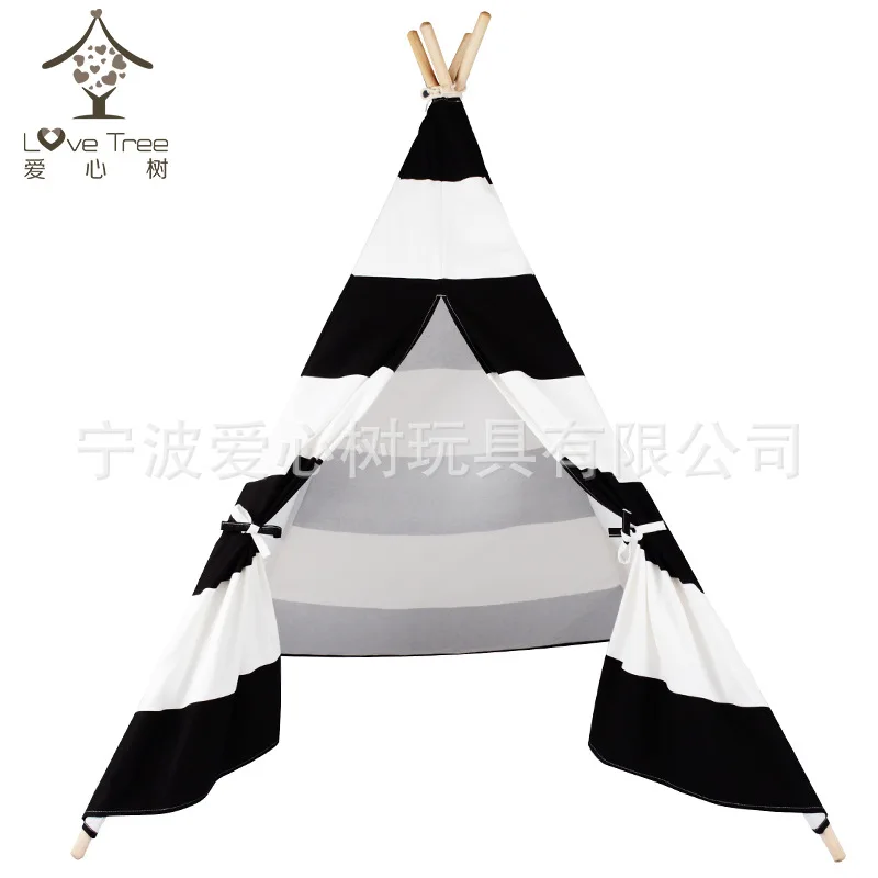  Giving Tree Teepee Tent for Children Indoor Game House Play House Portable Baby Toy House Black And