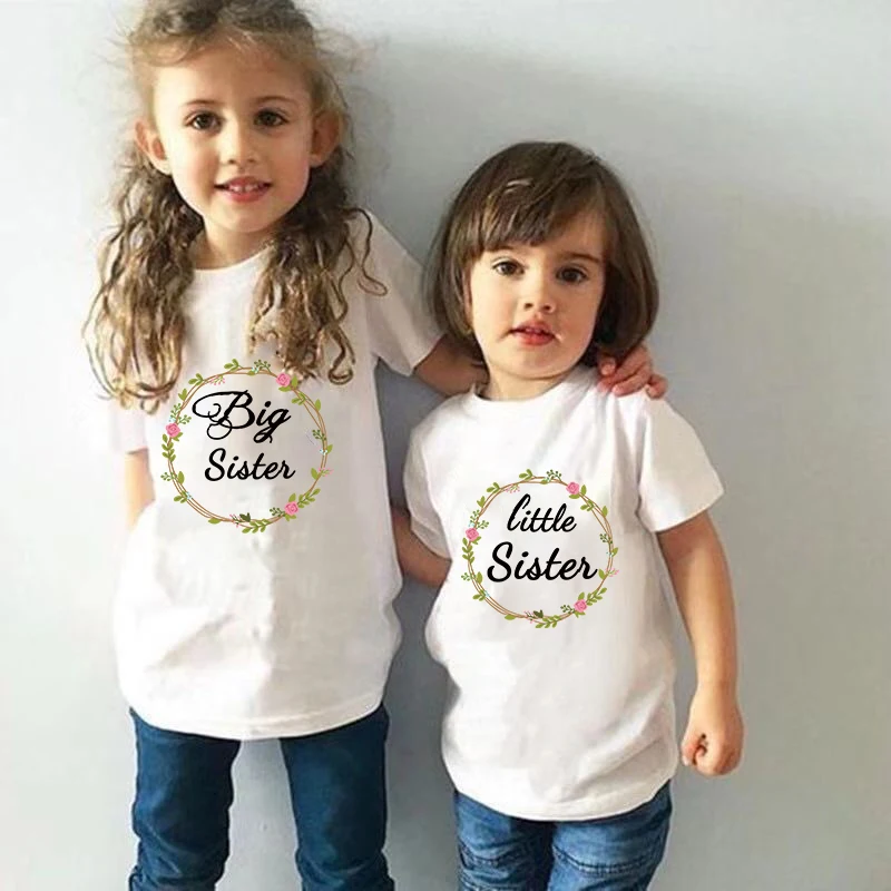 Ropa a juego para hermana mayor y menor, ropa a juego para Hermanos, camiseta para bebé, niño niña, camisetas para el cuerpo