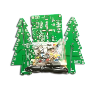 

DIY Christmas Tree kit Easy Making LED Light Acrylic Christmas Tree with Music Electronic Learning Kit Module