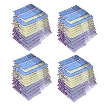 

48 Pieces Hankerchiefs Tea Towel Hankie Towel Washcloth Handkerchief