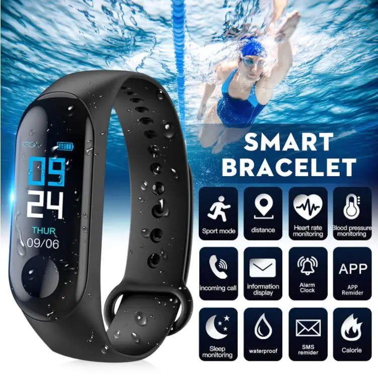 

The latest technology smart bracelet Fitness tracker Smart Bracelet Blood Pressure Heart Rate Monitor Waterproof Smart band