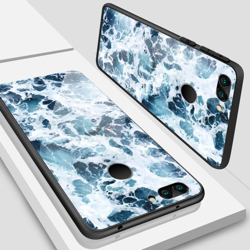 W189 Для huawei Enjoy 9s чехол из закаленного стекла Mate20 Lite Pro Nova 4 3i 2 P20 P30 P Smart+ Honor Play роскошный чехол из ТПУ для задней защиты - Цвет: W189