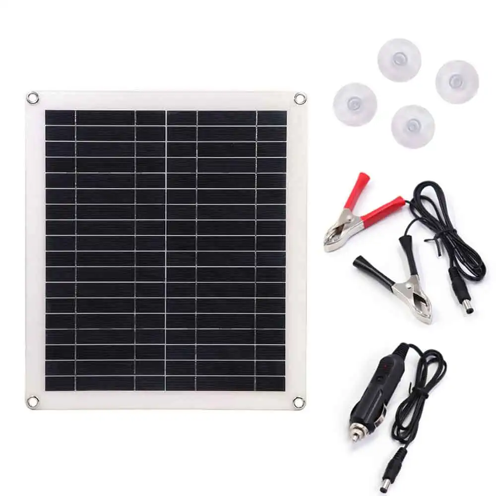 

25W 18V Solar Panel Polycrystalline Flexible Solar Panel Battery Charger Kit Double USB Port For Car MobilePhone Battery Charger