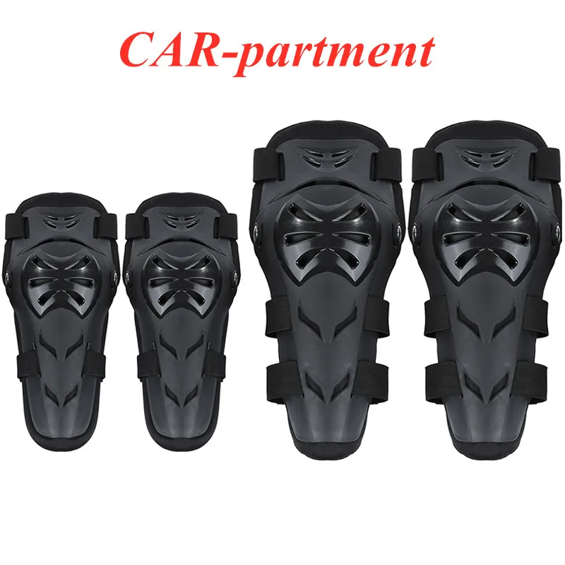 Zerone 4 pcs Motorcycle Motocross Cycling Elbow and Knee Pads Protector Guard Armors Set Black
