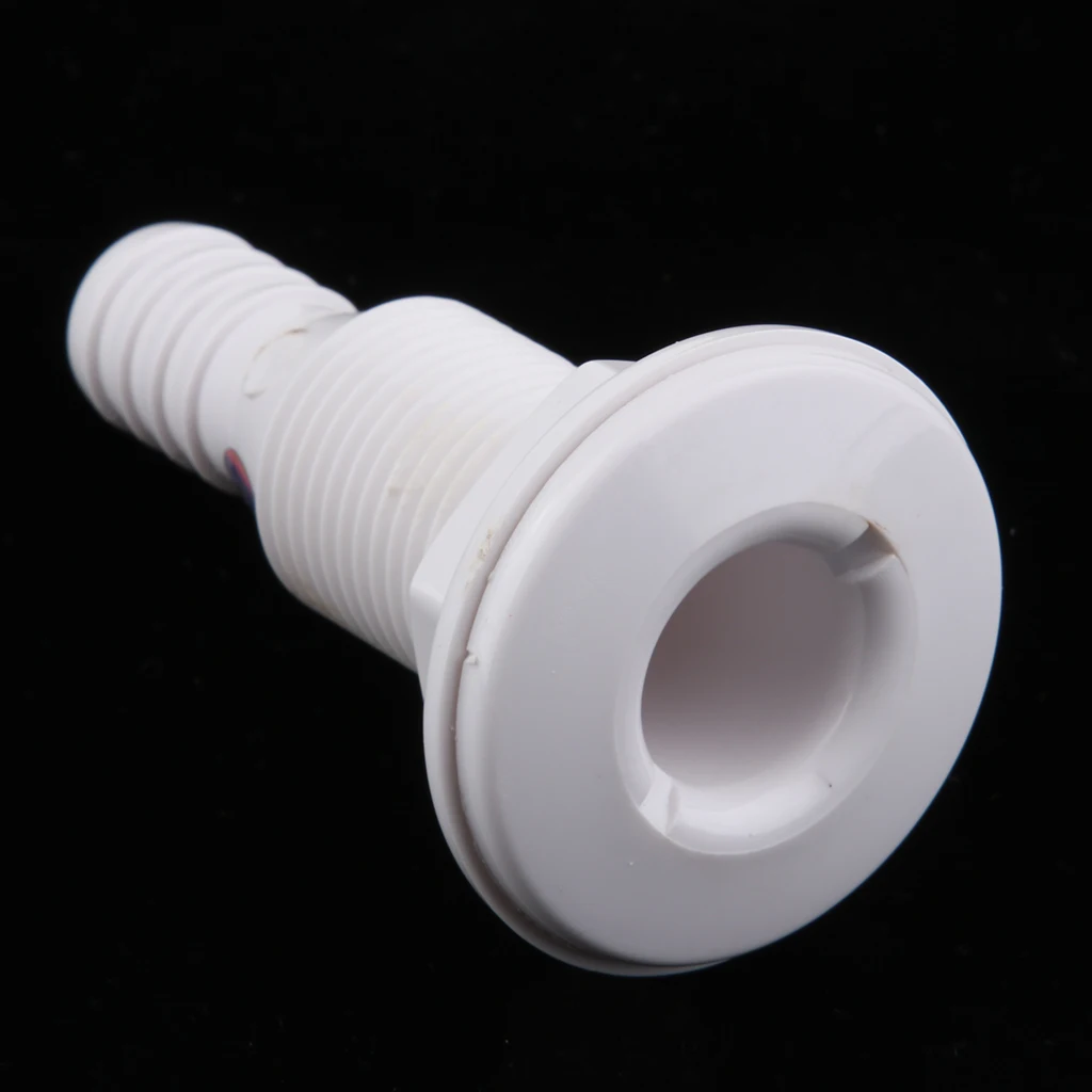 Marine/Boat Straight Connector Thru Hull Plumbing Fitting for 5/8 Inch Hose