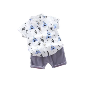 

2020 Summer Children Fashion Clothing Baby Boys Girls Print Shirt Shorts 2Pcs/sets Kids Infant Casual Clothes Toddler Tracksuit