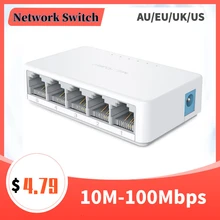 Ртути S105C коммутатора Ethernet WiFi модуль, мини 5 Порты и разъёмы Настольный Ethernet сетевой коммутатор gigabit 10/100 Мбит сетевой концентратор, маленький, подключи и играй, легкая установка