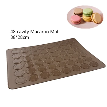 

48-Cavity Silicone Macaron Macaroon Pastry Oven Baking Mould Sheet Mat Kitchen Tools Non-stick DIY30-Cavity Bakeware