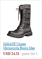 SAGACE PU Leather Boots Men Winter Shoes Warm Shoes Fashion Zipper Booties Mens Ankle Boots Black Booties Plus Size 1031