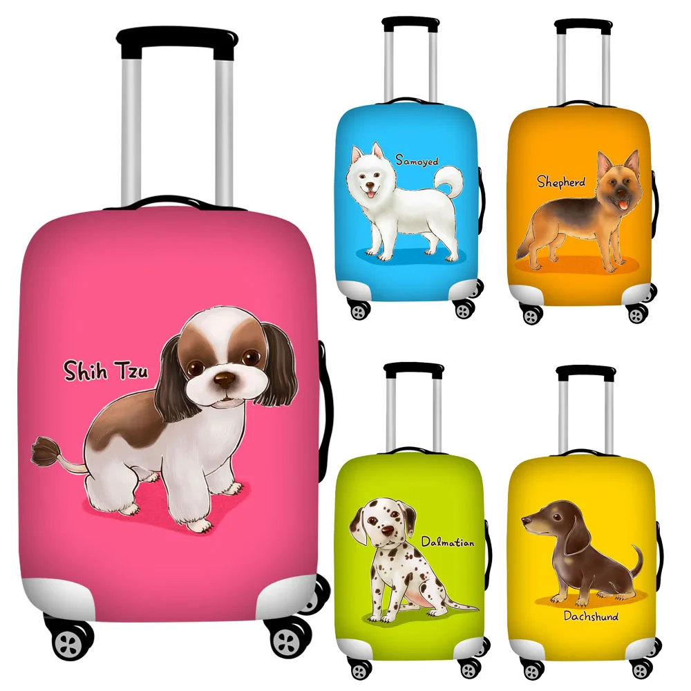 

Kawaii Pet Dog Print Travel Luggage Dust Cover Foldable Protective Suitcase Cover for 18''-32'' Trolley Trunk Case Anti-dust