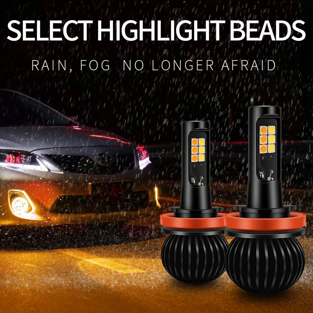 2X Противотуманные фары Дневные Фары Лампы led H1 H3 H4 H7 H11 9005 HB3 9006 HB4 H27 880 881 H8 H9 двойной