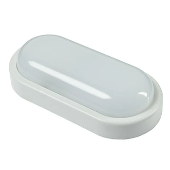 

LED lamp Volpe, 12 W, 960 lm, 6500K, IP54, 200 x 97 mm, d. Movement, oval, white 3877810