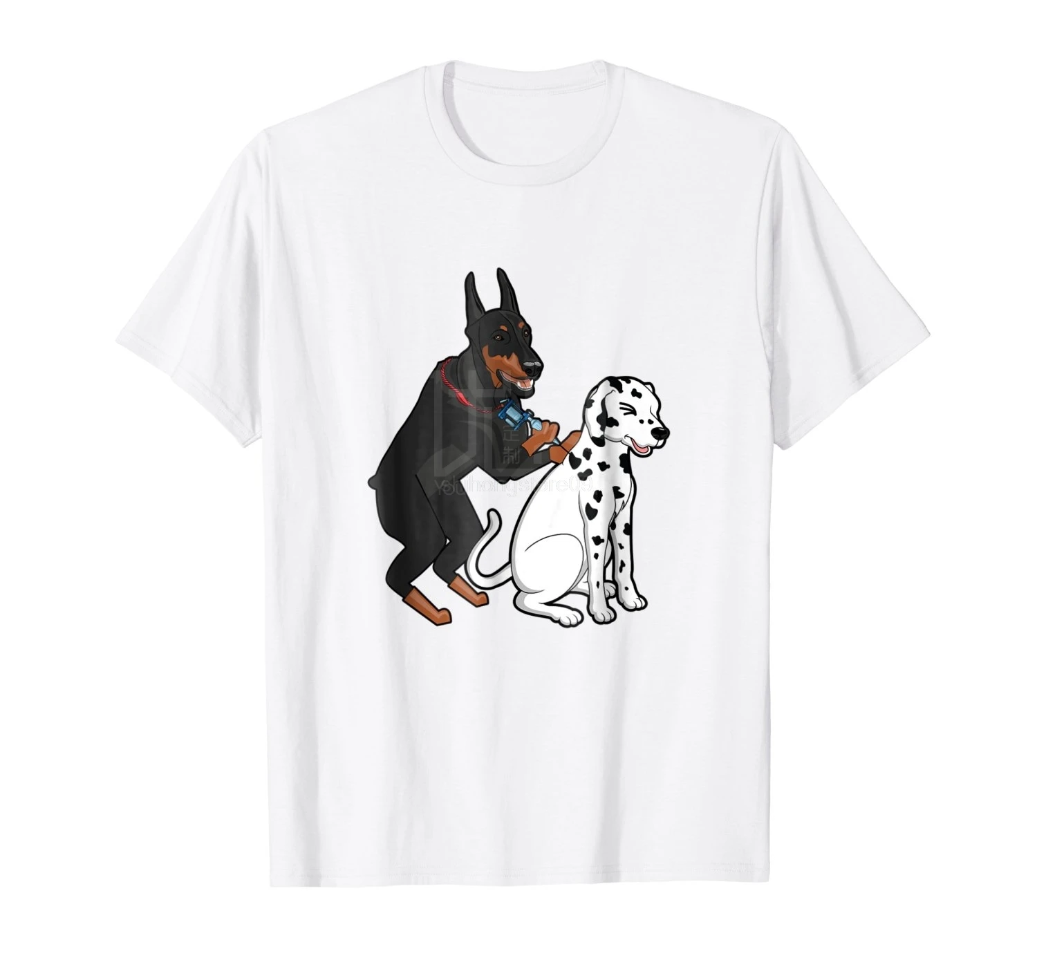

Very Popular Style T-Shirt Men Slim Fit Cotton High-Quality Doberman Tattooing Spots on Dalmatian T Shirt Design Website