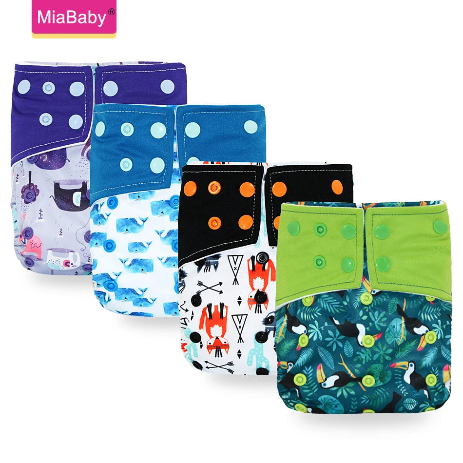 Miababy-couche de poche lavable | Couche-culotte lavable et écologique, housse de protection, couches en tissu moderne, napperons
