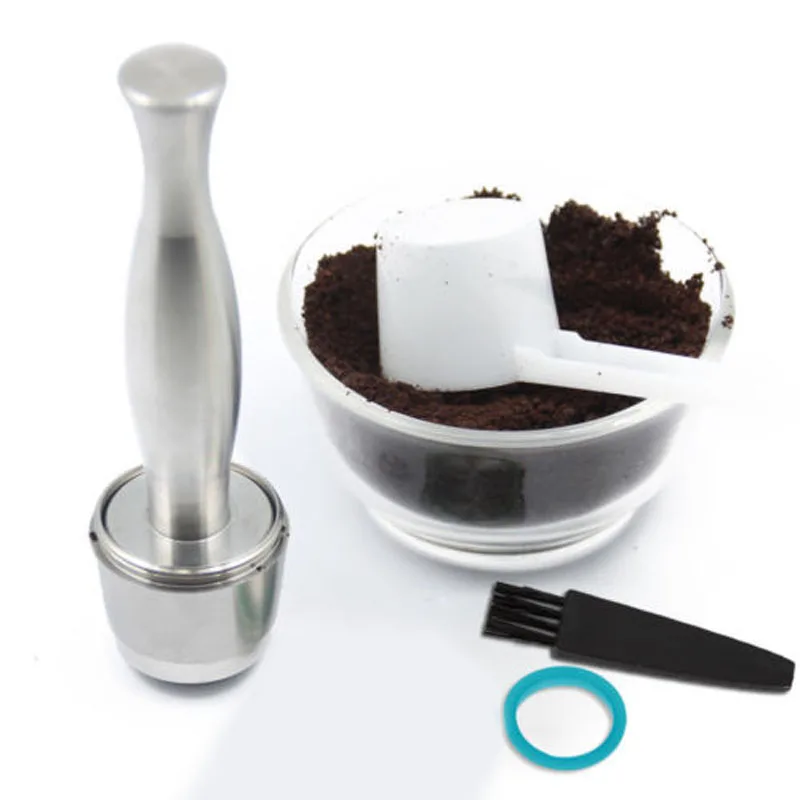 Кофе капсула Pod многоразовые Многоразовые Чашки Набор для Nespresso машины нержавеющей