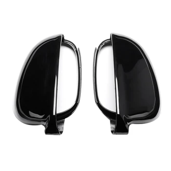 

1 Pair Black Rearview Wing Mirror Cover Casing For Volkswagen For-Vw Jetta Golf Mk5 Eos Pair Front Wing Side Mirror Cover Shell