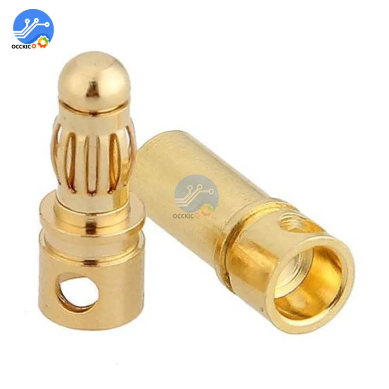 10Pairs(=20pcs/lot) RC 3.5mm Male/Female Gold-plated Bullet Banana Plug Connector New | Электроника