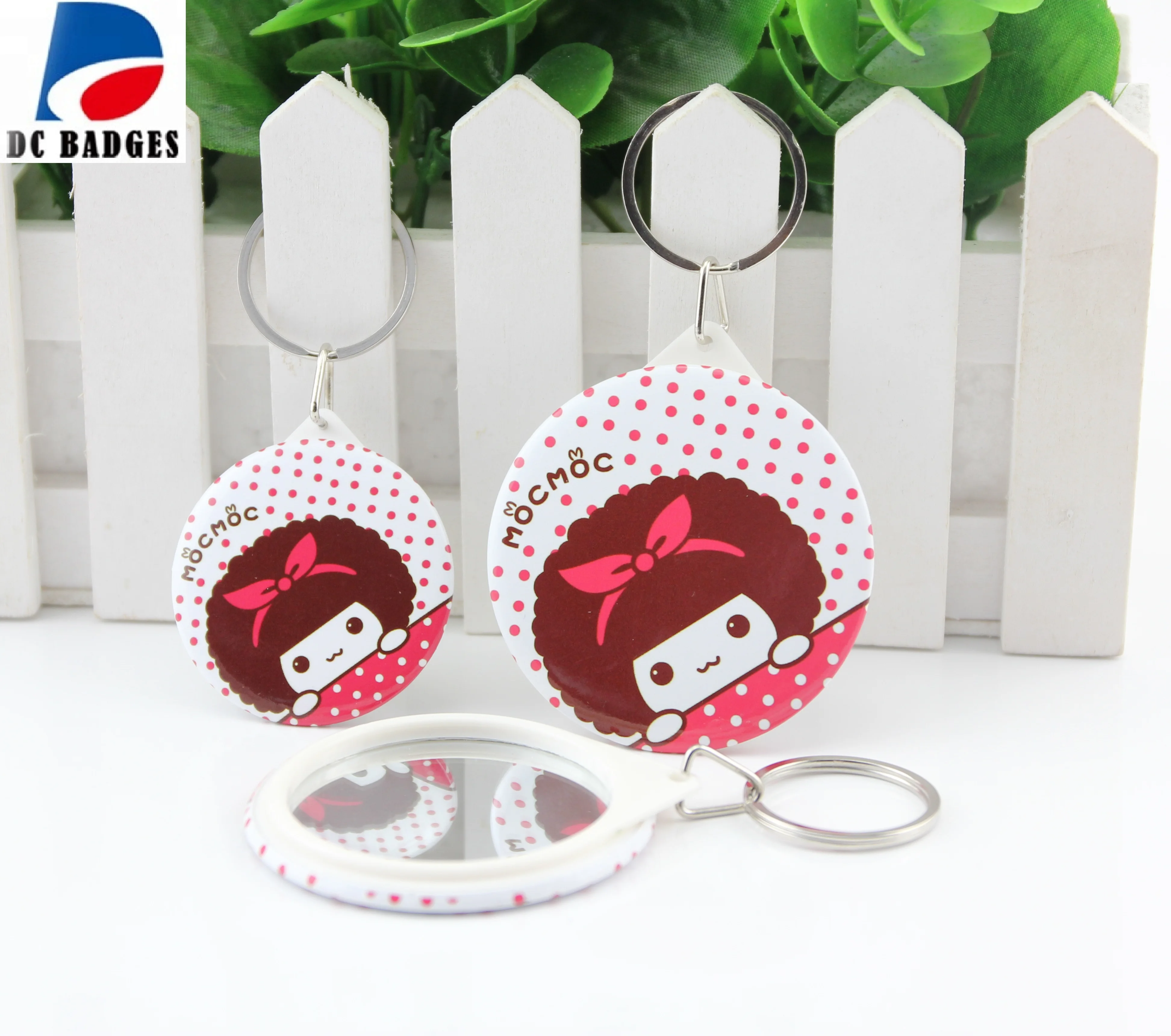 

500sets of 58mm blank Mirror Keychain Button badge material